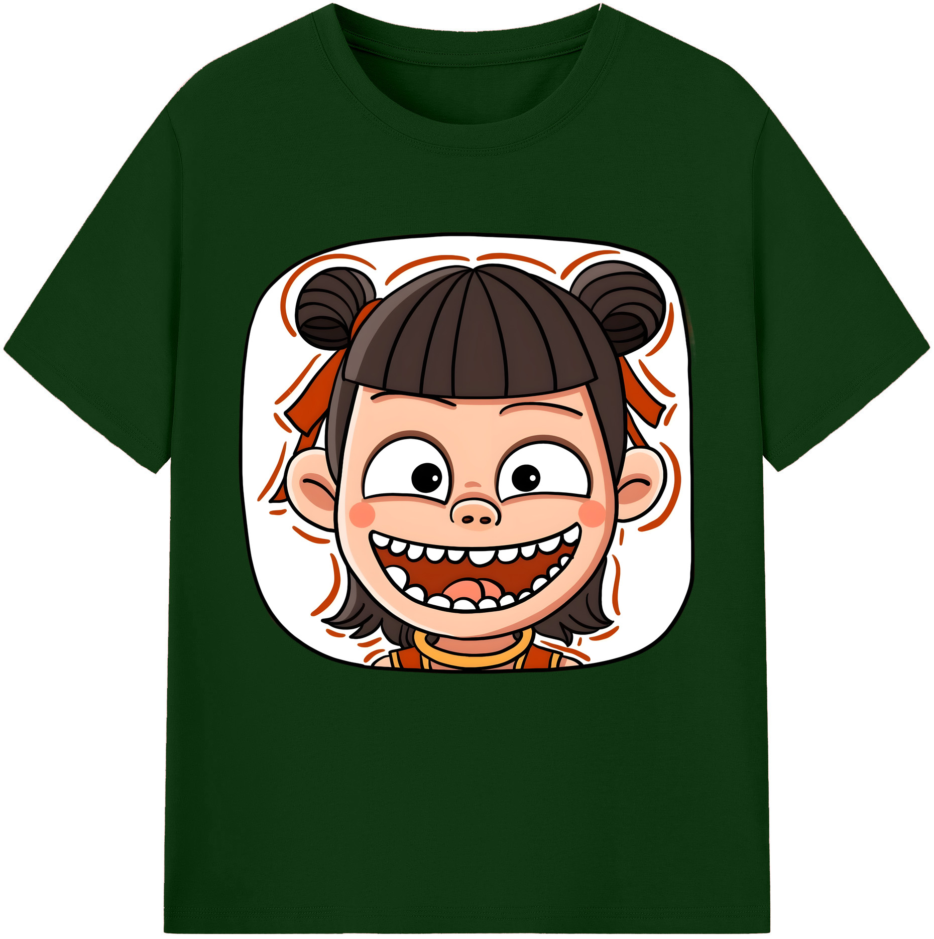 （画像用） Ne Zha 2 ナタ 魔童の大暴れ 綿100％半袖Tシャツ（フロントプリント）